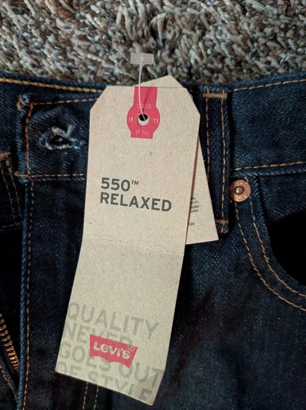 550 Relaxed Levi Strauss Men's Jeans in Dark Indigo